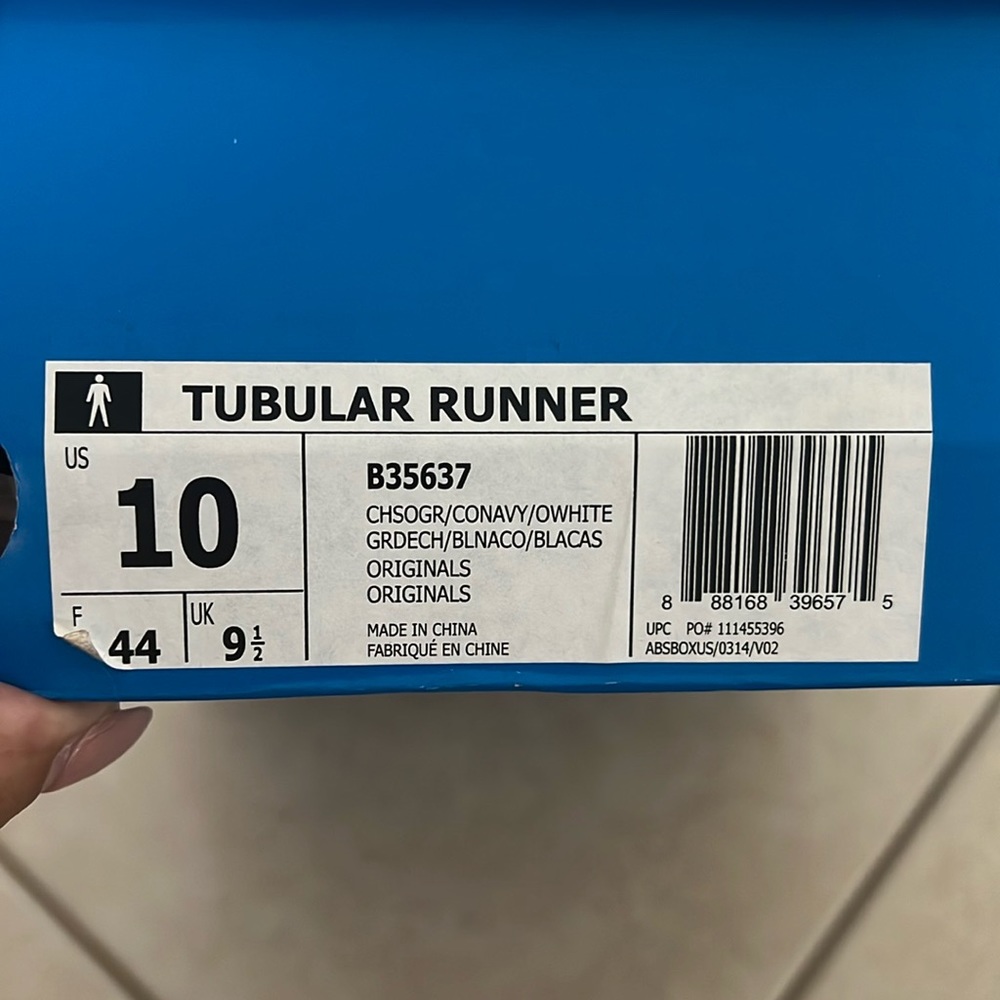 Adidas Tubular Runner size 10 men